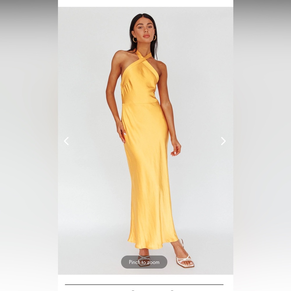 CROSSOVER HALTERNECK MAXI DRESS